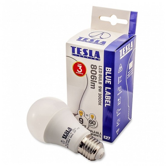 Tesla Λάμπα LED E27 9W 806lm Θερμό φως