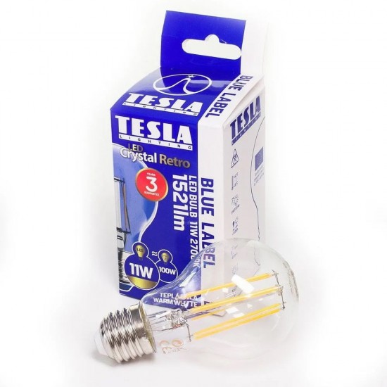 Λάμπα LED Tesla νήματος E27 11W 1521lm Θερμό φως